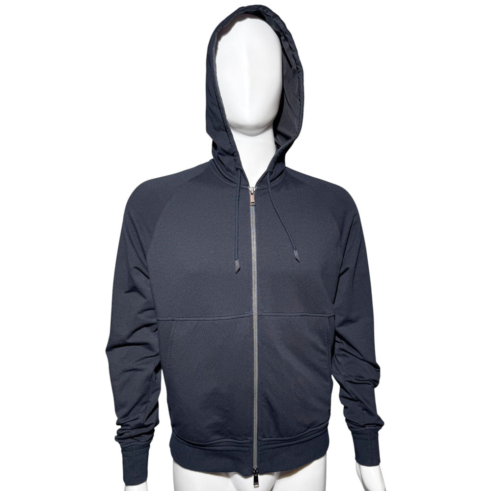 ZEGNA Navy Zip Hoodie Size M LHQ649