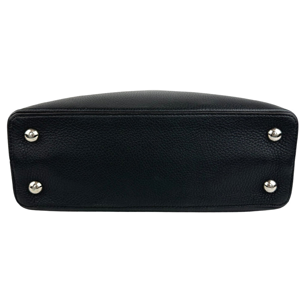 LOUIS VUITTON Capucines Black MM 2 Way Shoulder Bag Handbag LHQ666