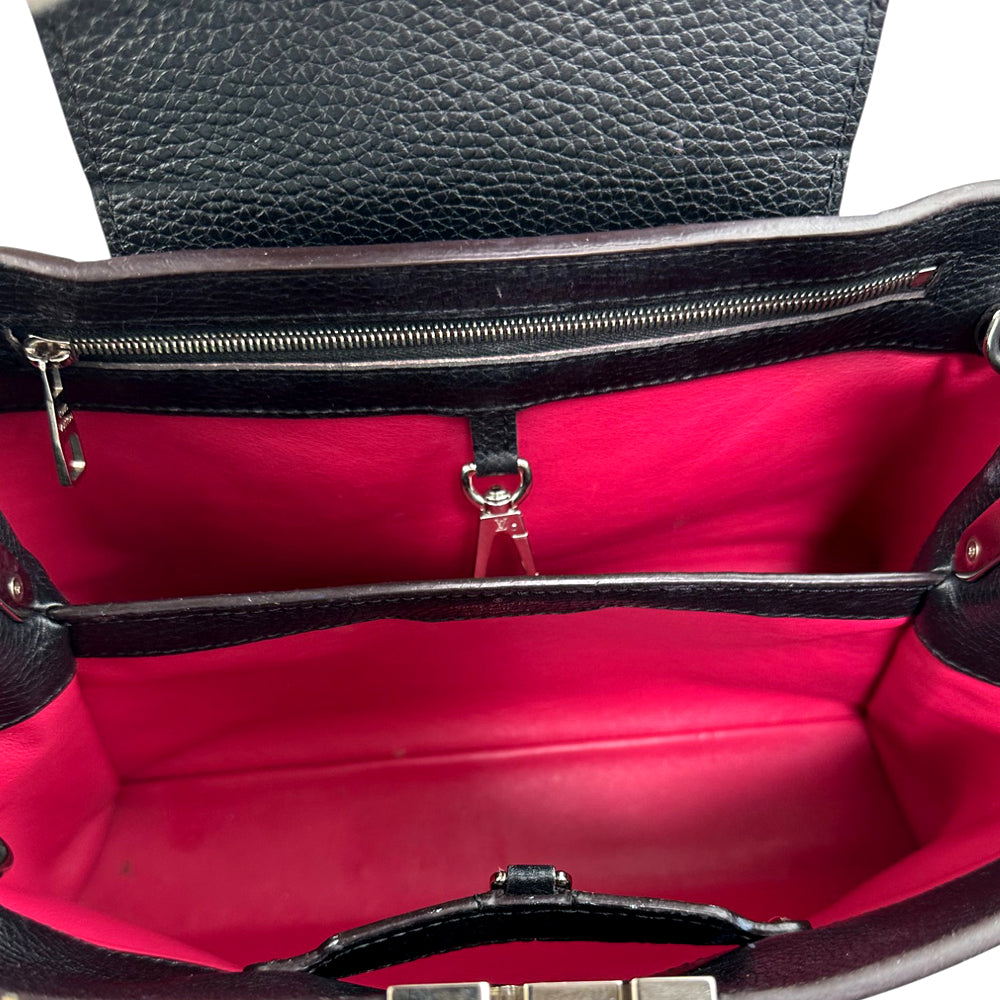 LOUIS VUITTON Capucines Black MM 2 Way Shoulder Bag Handbag LHQ666