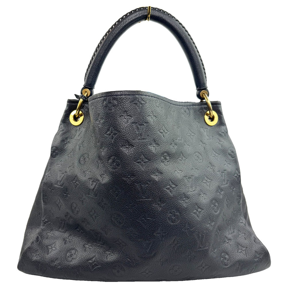 LOUIS VUITTON Artsy Black Leather Monogram Empreinte MM Shoulder Bag LHQ667