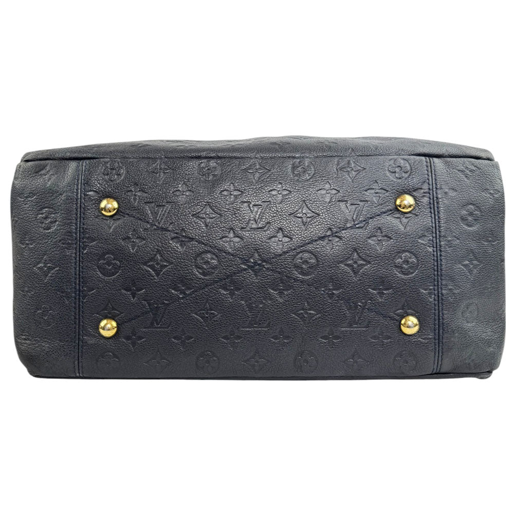 LOUIS VUITTON Artsy Black Leather Monogram Empreinte MM Shoulder Bag LHQ667