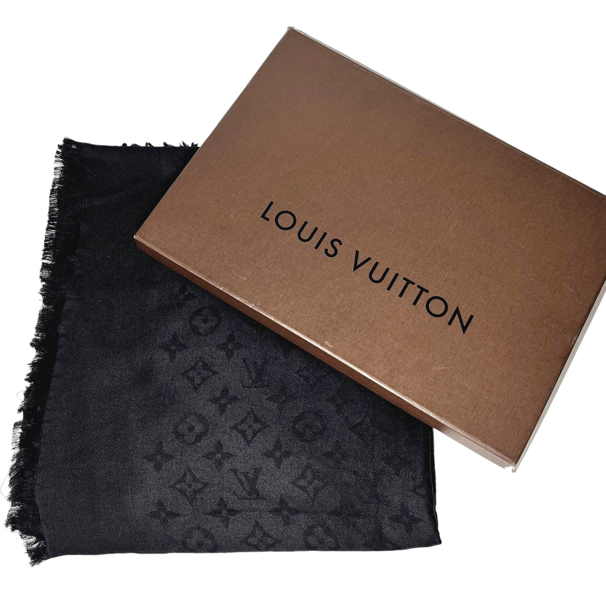 LOUIS VUITTON Sciarpa scialle nera da donna LHQ67