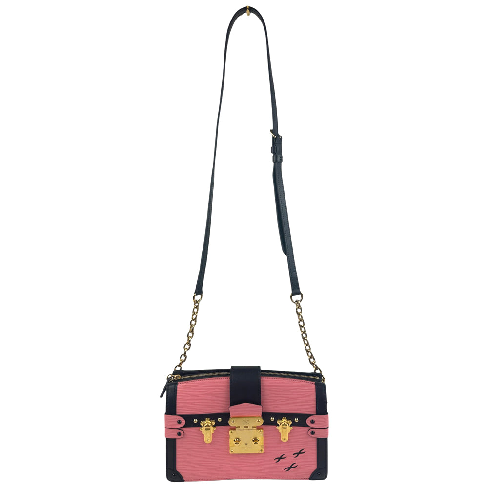 LOUIS VUITTON Epi Trunk Clutch Pink Shoulder Bag LHQ679