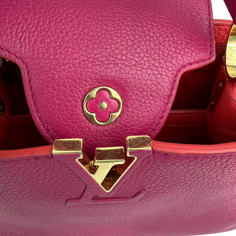 LOUIS VUITTON Capucines BB 2 Way Shoulder Bag Handbag Pink LHQ680