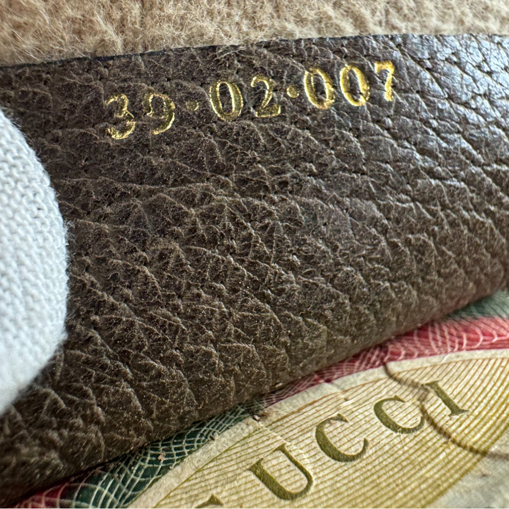 GUCCI GG Brown Sherry Line Boston Bag LHQ682