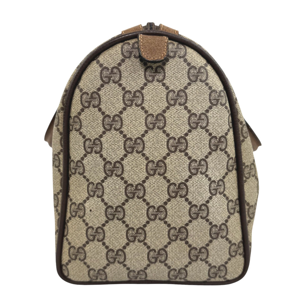 GUCCI GG Brown Sherry Line Boston Bag LHQ682