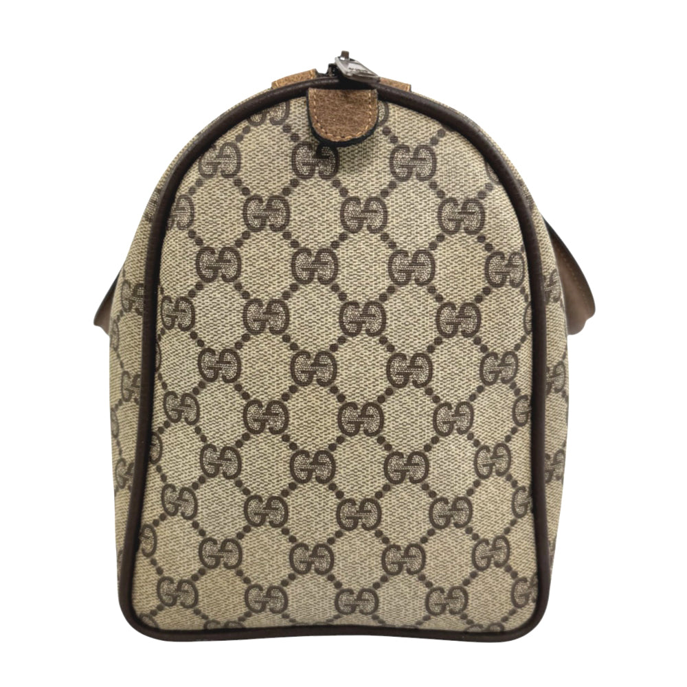 GUCCI GG Brown Sherry Line Boston Bag LHQ682