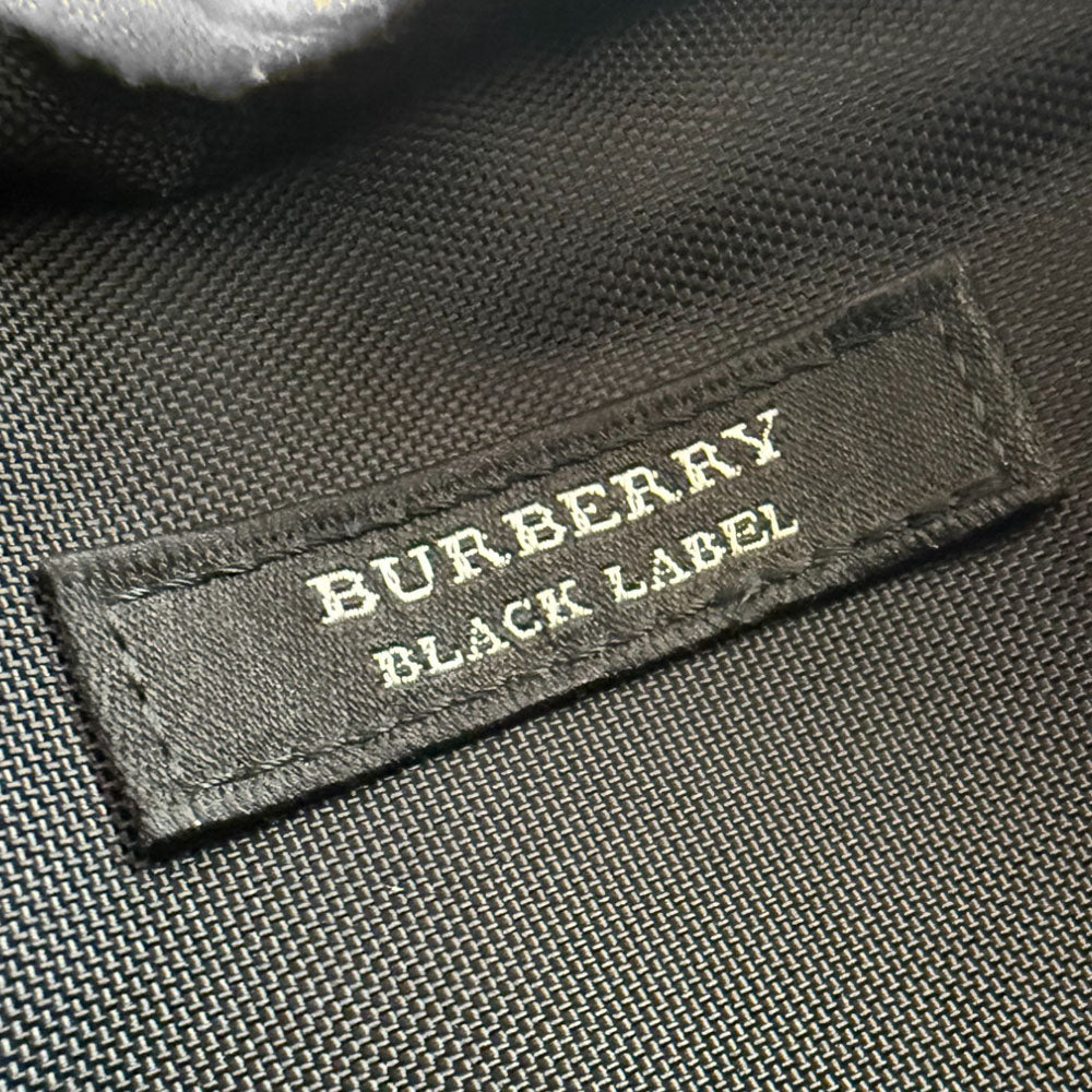 BURBERRY Black Label Nova Check Black Nylon Shoulder Bag LHQ693
