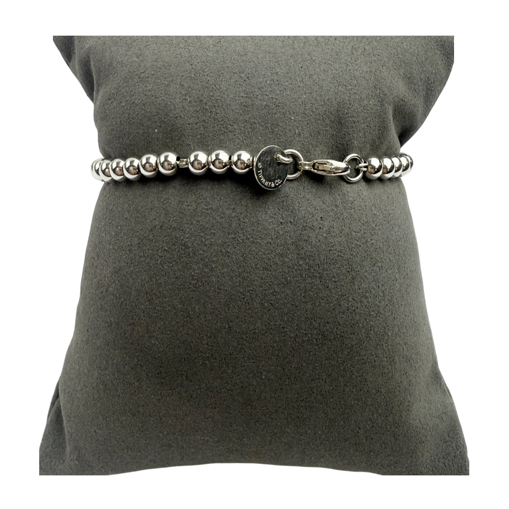 TIFFANY & Co. Return To Silver / Blue Diamond Bracelet LHQ694