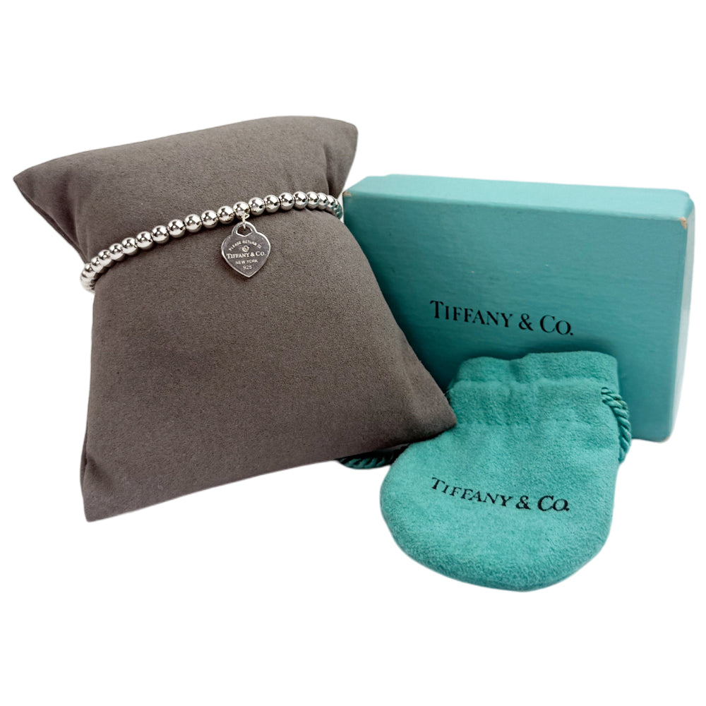 TIFFANY & Co. Return To Silver / Blue Diamond Bracelet LHQ694