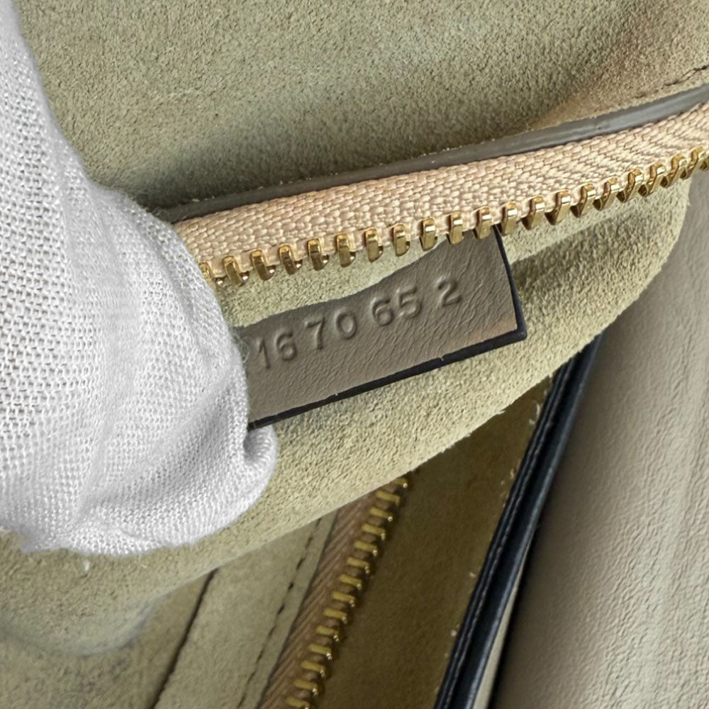 CHLOE Faye Brown Leather & Suede Shoulder Bag LHQ695