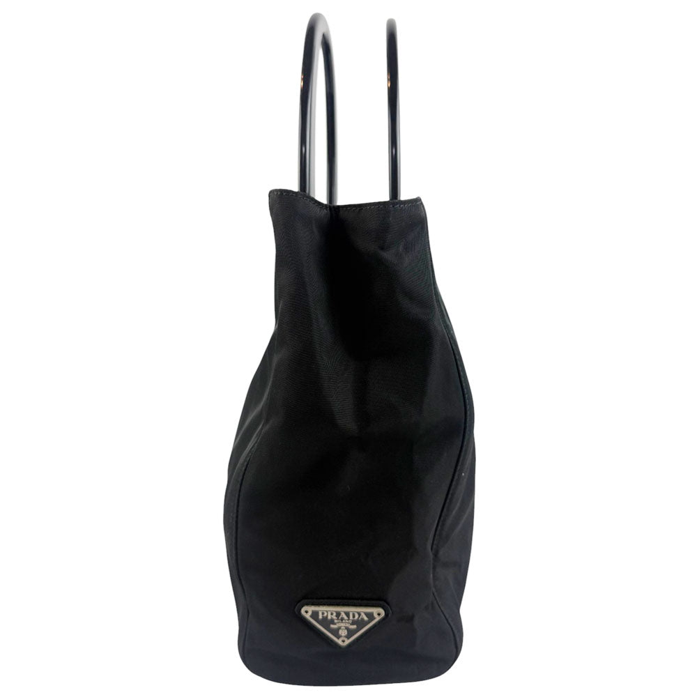 PRADA Black Nylon Tote Handbag LHQ699
