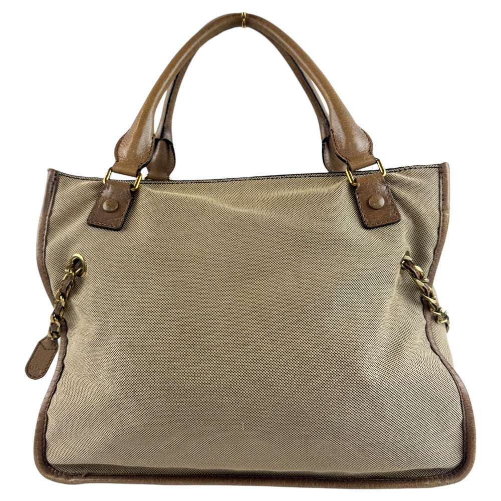 CHLOE Harley Brown Tote Shoulder Bag LHQ702
