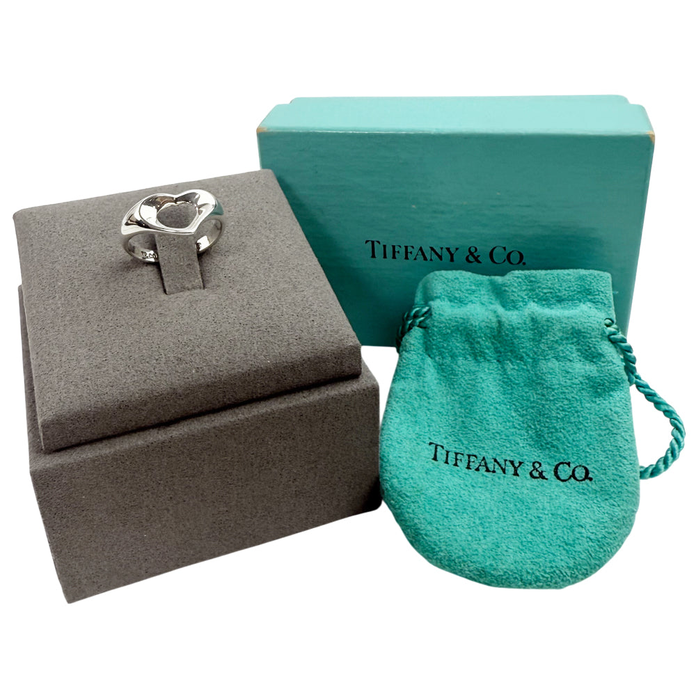 TIFFANY & CO Loving Hearts Silver Ring Size J LHQ708