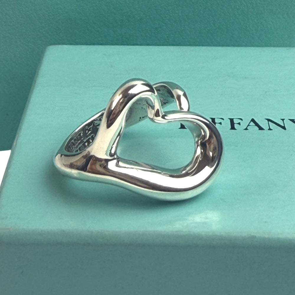 TIFFANY & CO Large Open Hearts Ring LHQ711