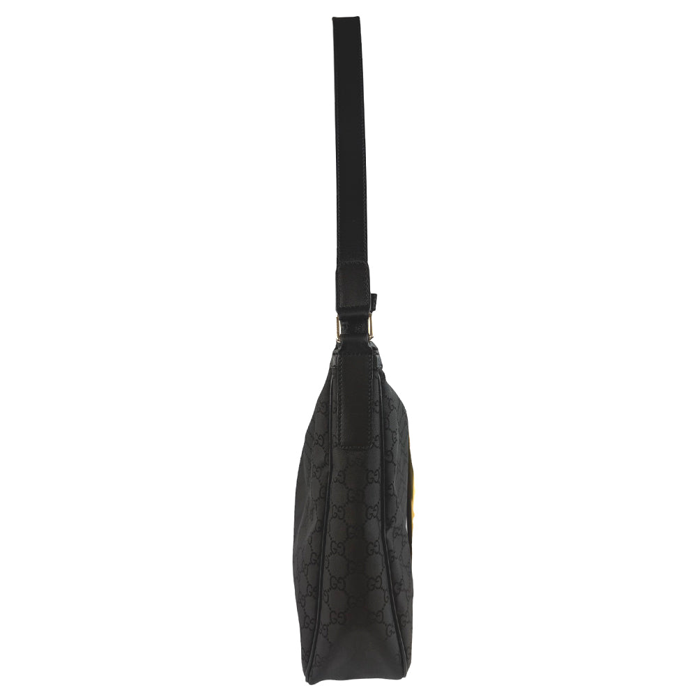 GUCCI GG Black Nylon Shoulder Bag LHQ731