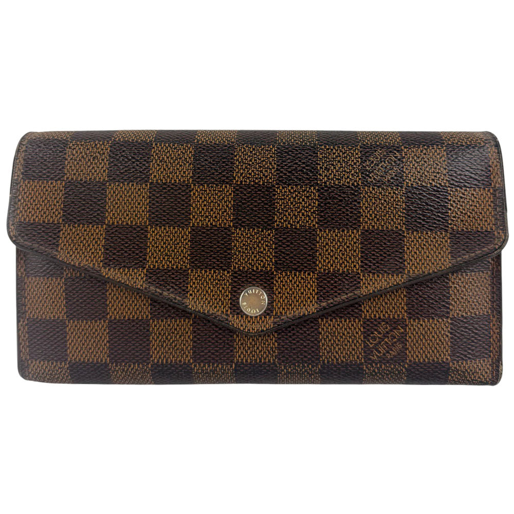 LOUIS VUITTON Damier Ebene Brown Purse Wallet LHQ732