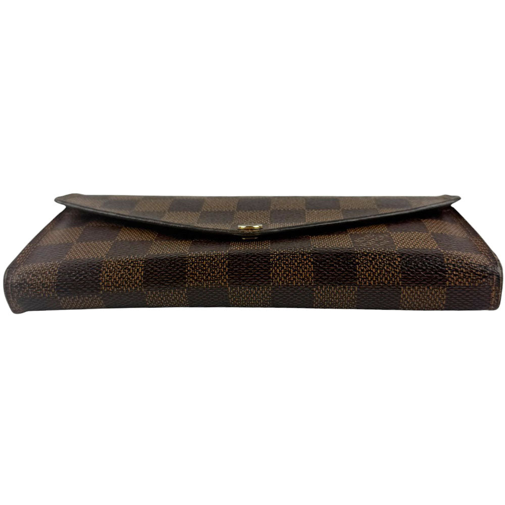 LOUIS VUITTON Damier Ebene Brown Purse Wallet LHQ732