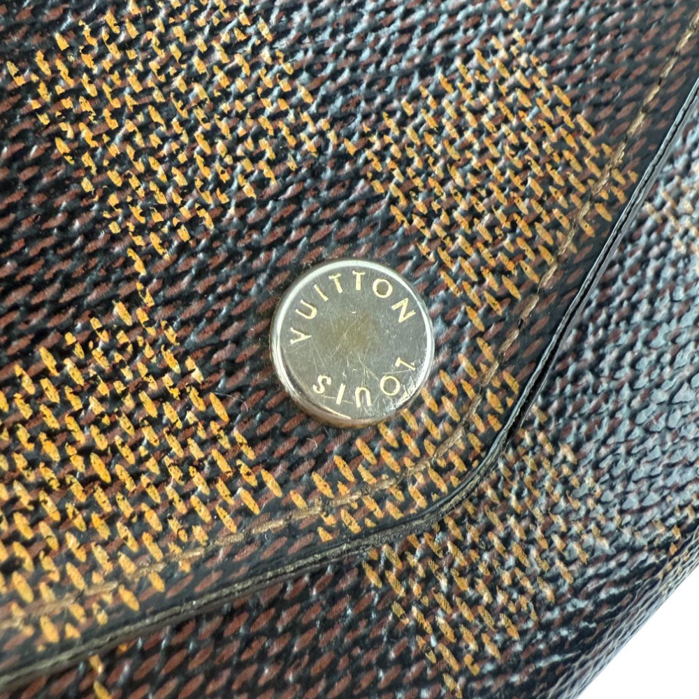 LOUIS VUITTON Damier Ebene Brown Purse Wallet LHQ732
