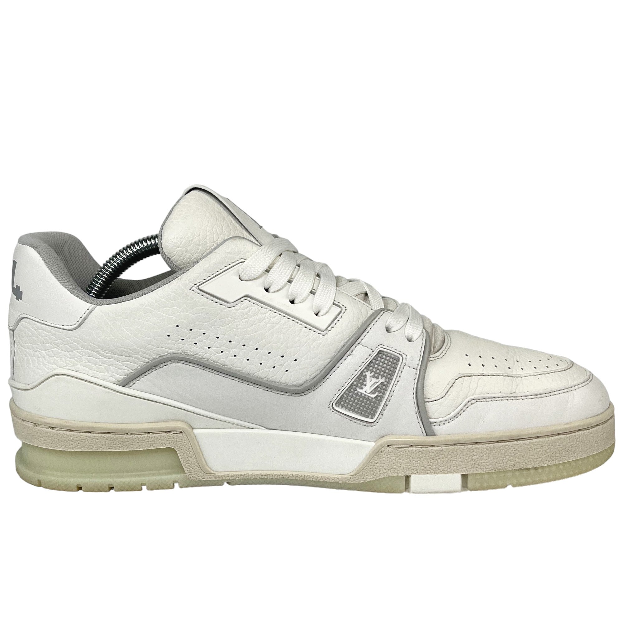 LOUIS VUITTON White Leather #54 Trainers Size 7 UK LHQ74