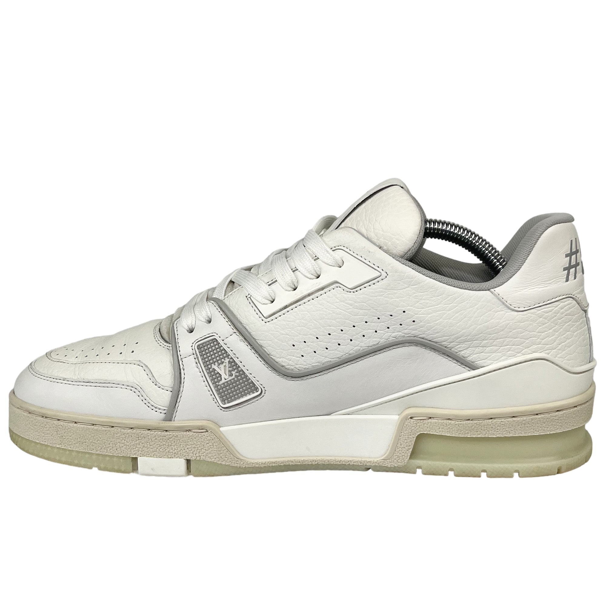 LOUIS VUITTON White Leather #54 Trainers Size 7 UK LHQ74