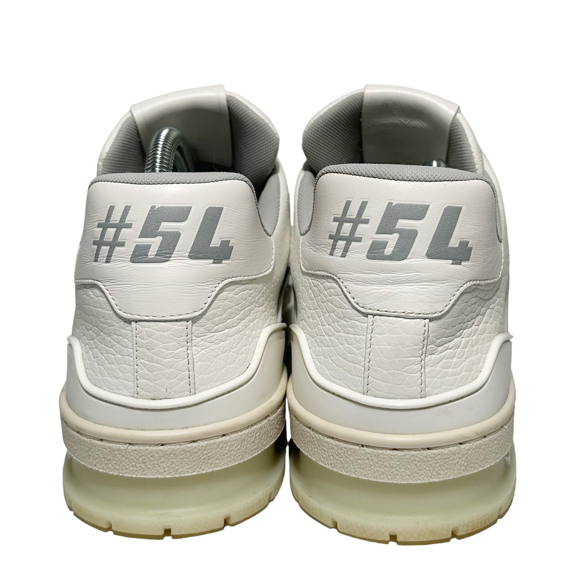 LOUIS VUITTON White Leather #54 Trainers Size 7 UK LHQ74
