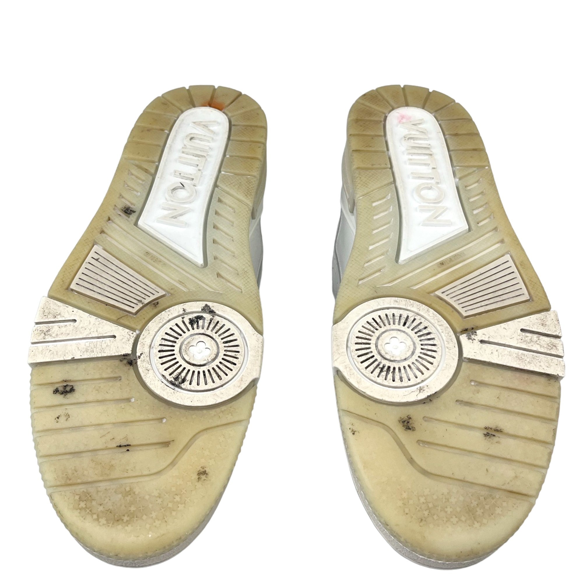LOUIS VUITTON White Leather #54 Trainers Size 7 UK LHQ74
