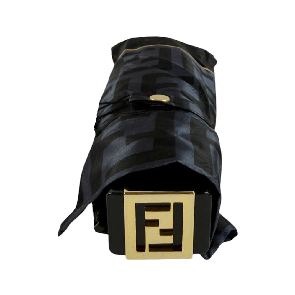 FENDI Zucca Navy/Purple Folding Umbrella LHQ744