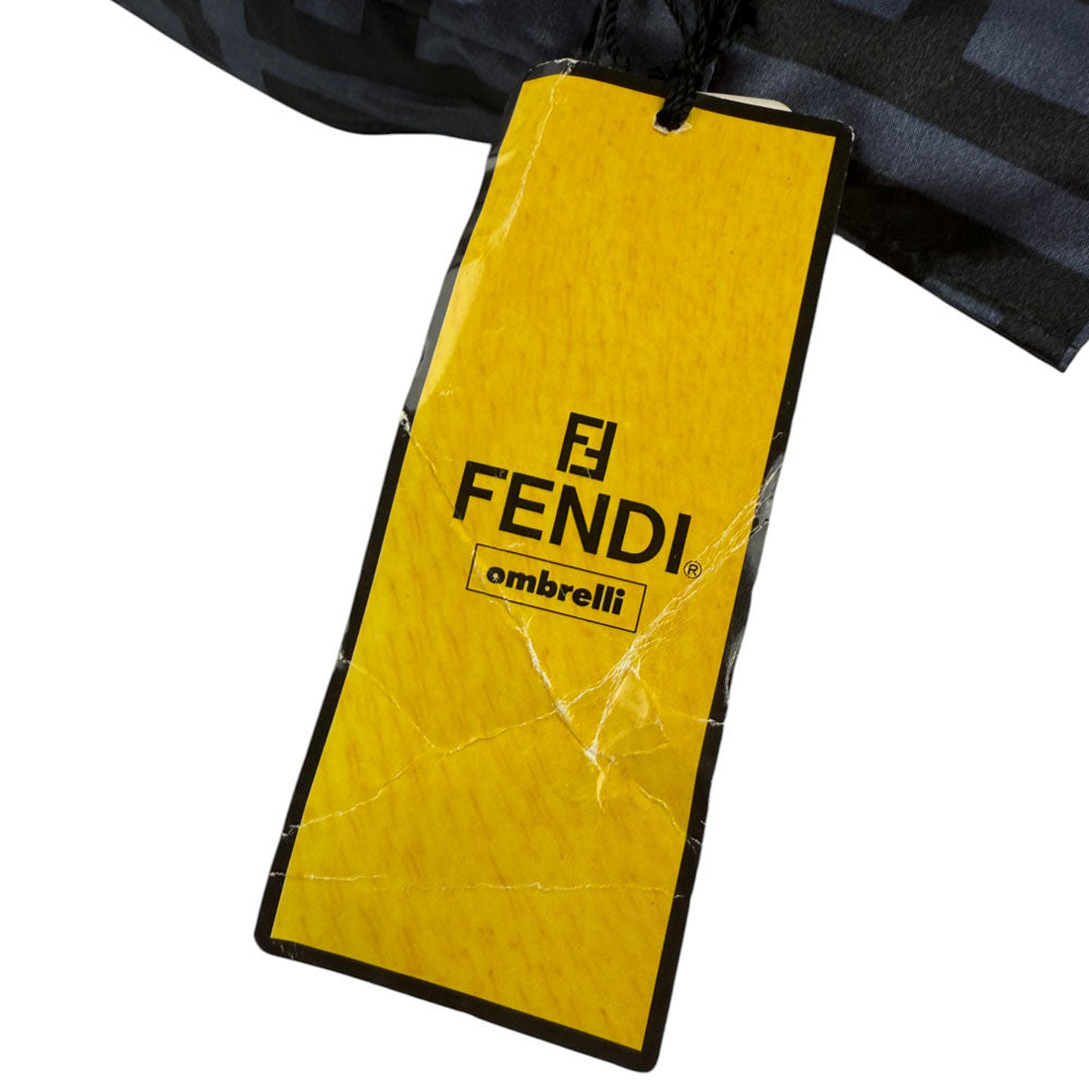 FENDI Zucca Navy/Purple Folding Umbrella LHQ744