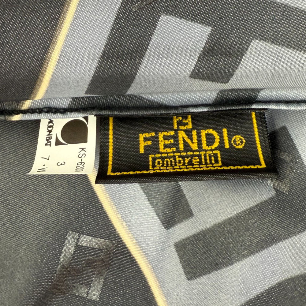 FENDI Zucca Navy/Purple Folding Umbrella LHQ744