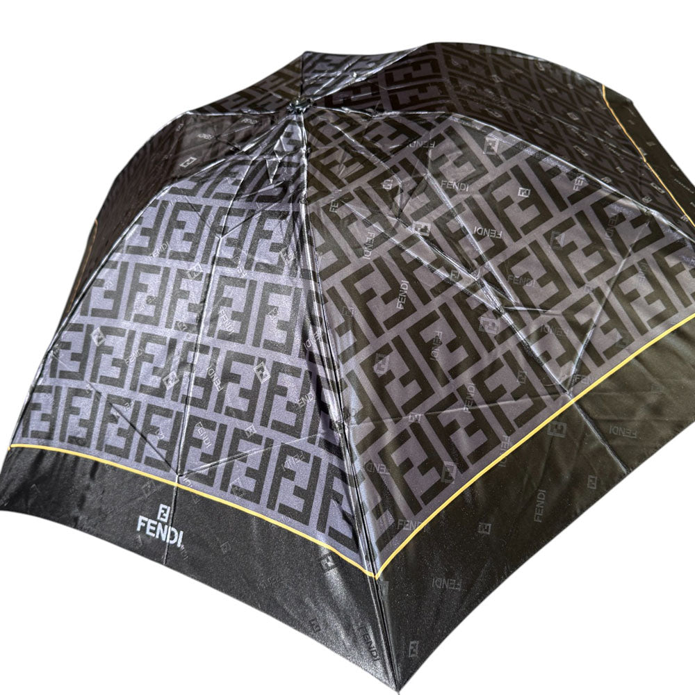 FENDI Zucca Navy/Purple Folding Umbrella LHQ744