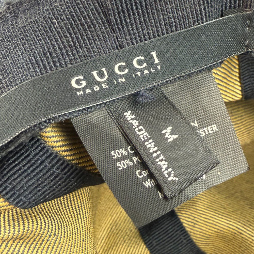 GUCCI Interlocking GG Navy Denim Bucket Hat Size M LHQ751