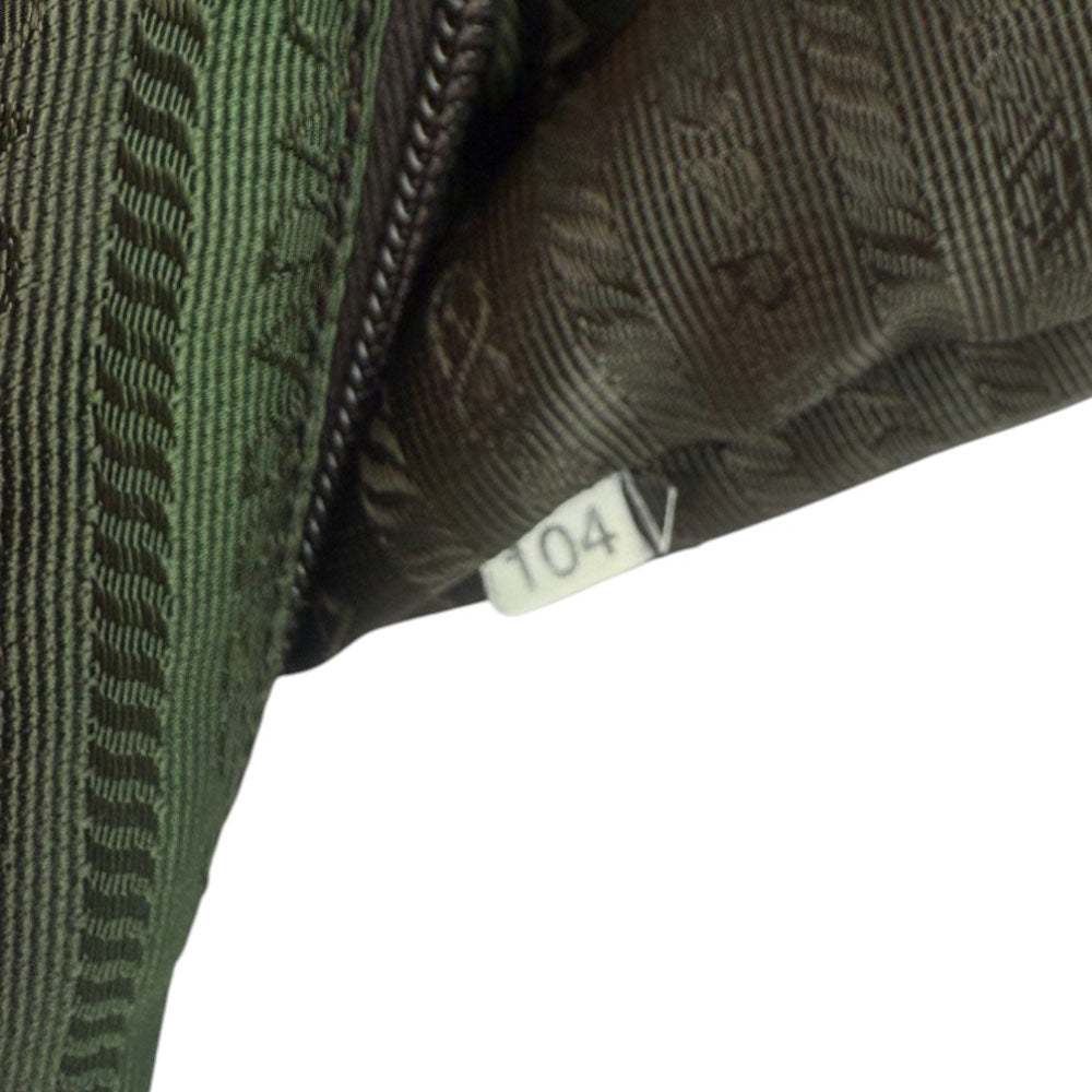 PRADA Khaki Brown Nylon Shoulder Bag LHQ752