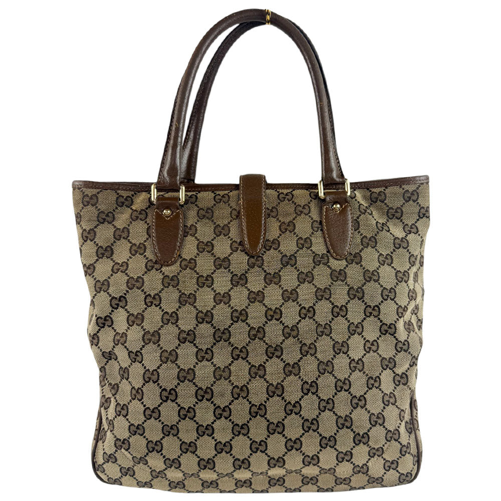 GUCCI GG Brown Canvas Jackie Tote Shoulder Bag LHQ753