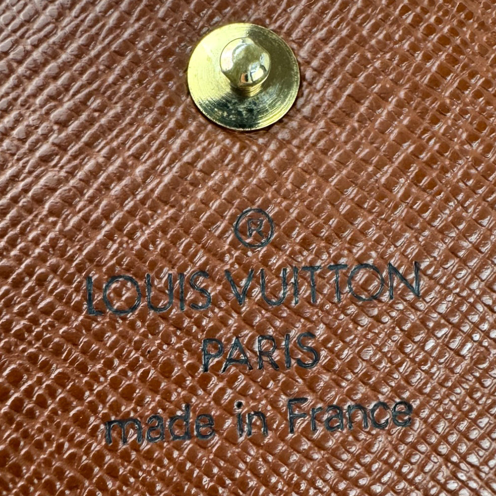 LOUIS VUITTON Monogram Brown Portefeuille Sarah Purse LHQ756
