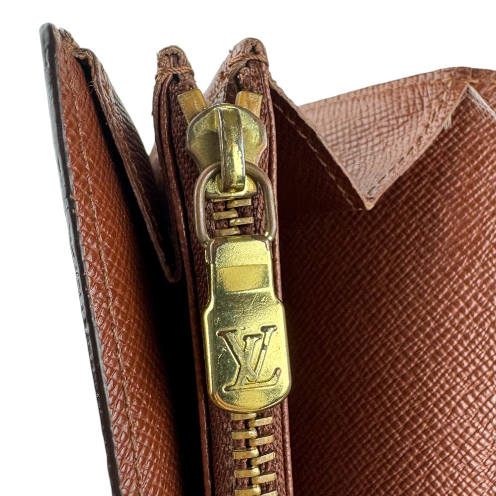 LOUIS VUITTON Monogram Brown Portefeuille Sarah Purse LHQ756
