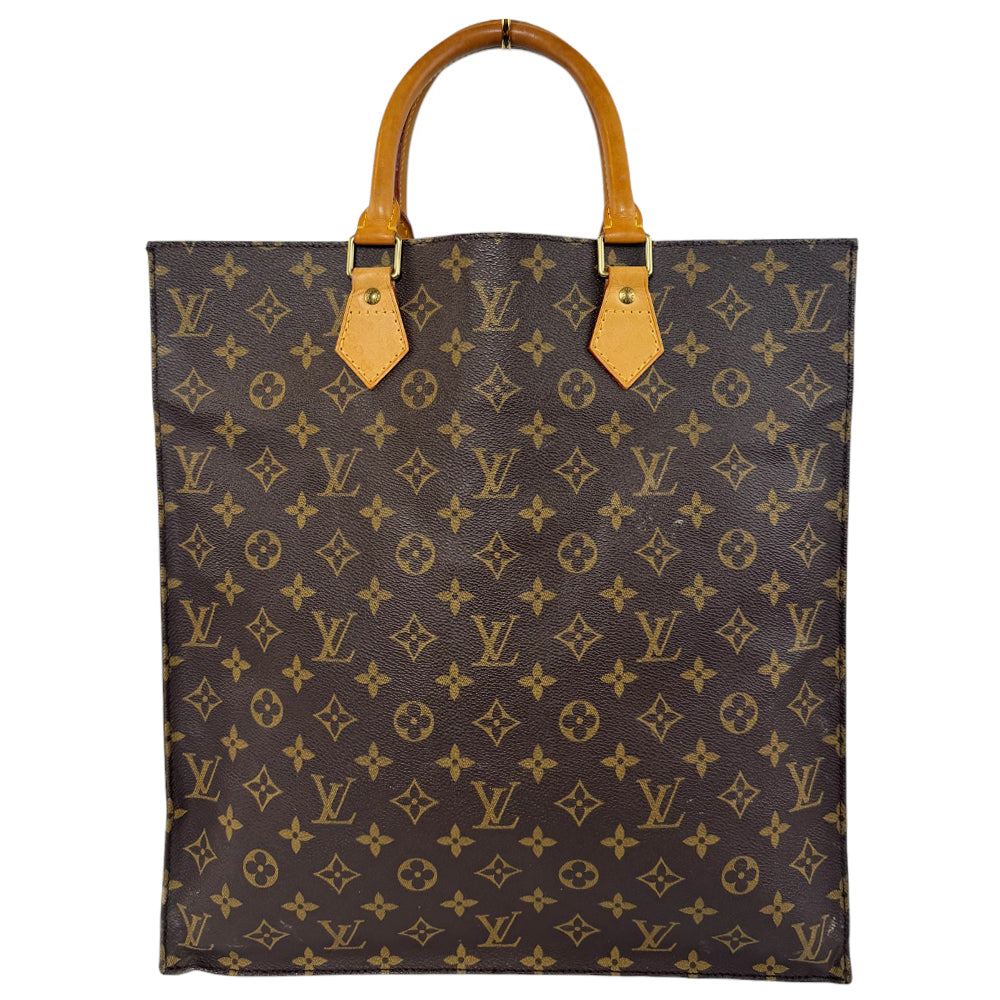 LOUIS VUITTON Sac Plat Brown Monogram Handbag LHQ76