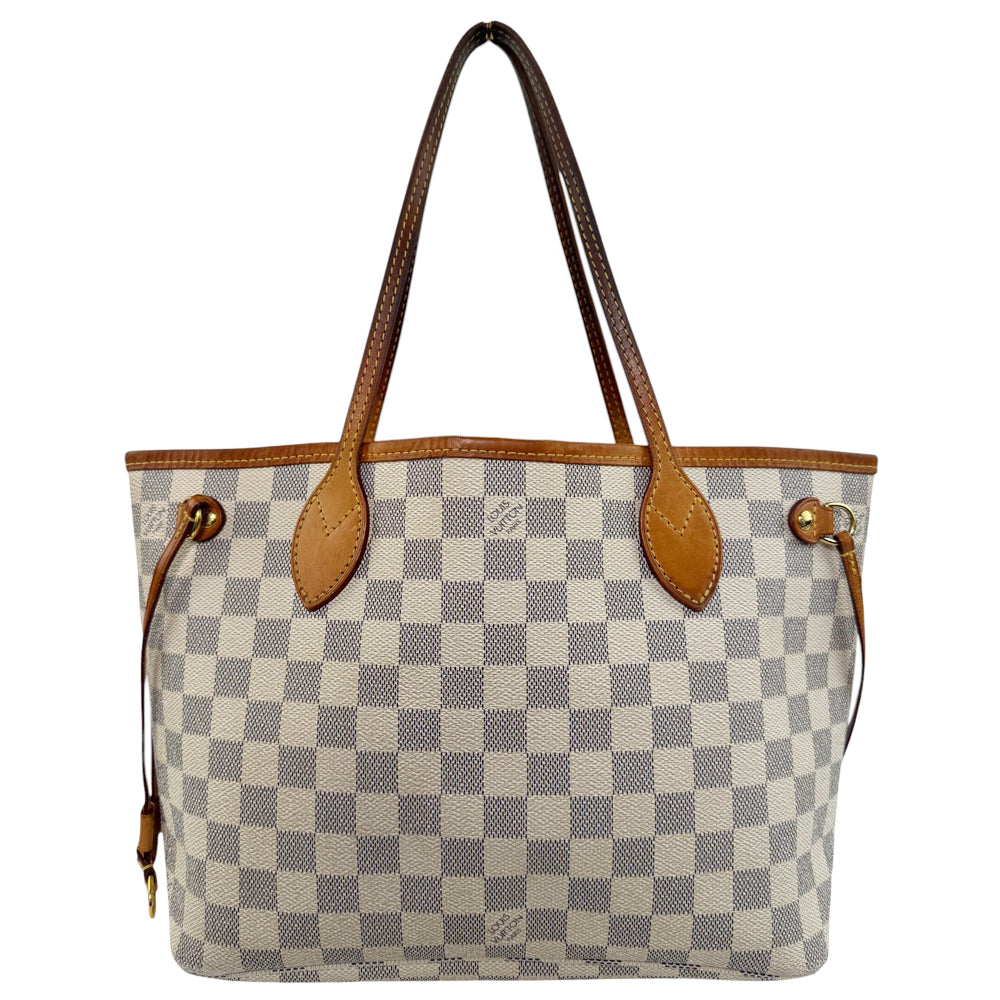 LOUIS VUITTON Neverfull PM Damier Azur Shoulder Bag LHQ760