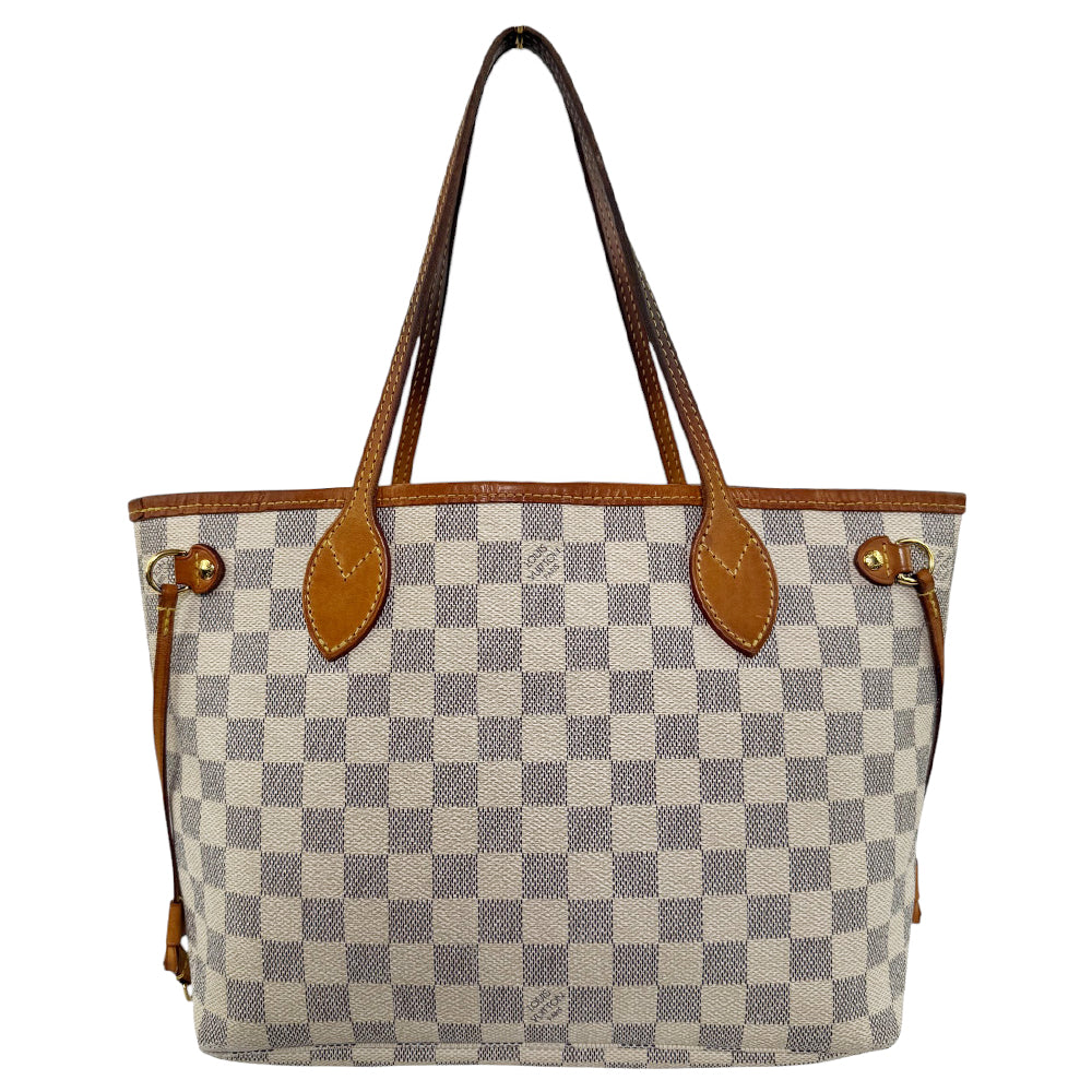 LOUIS VUITTON Neverfull PM Damier Azur Shoulder Bag LHQ760