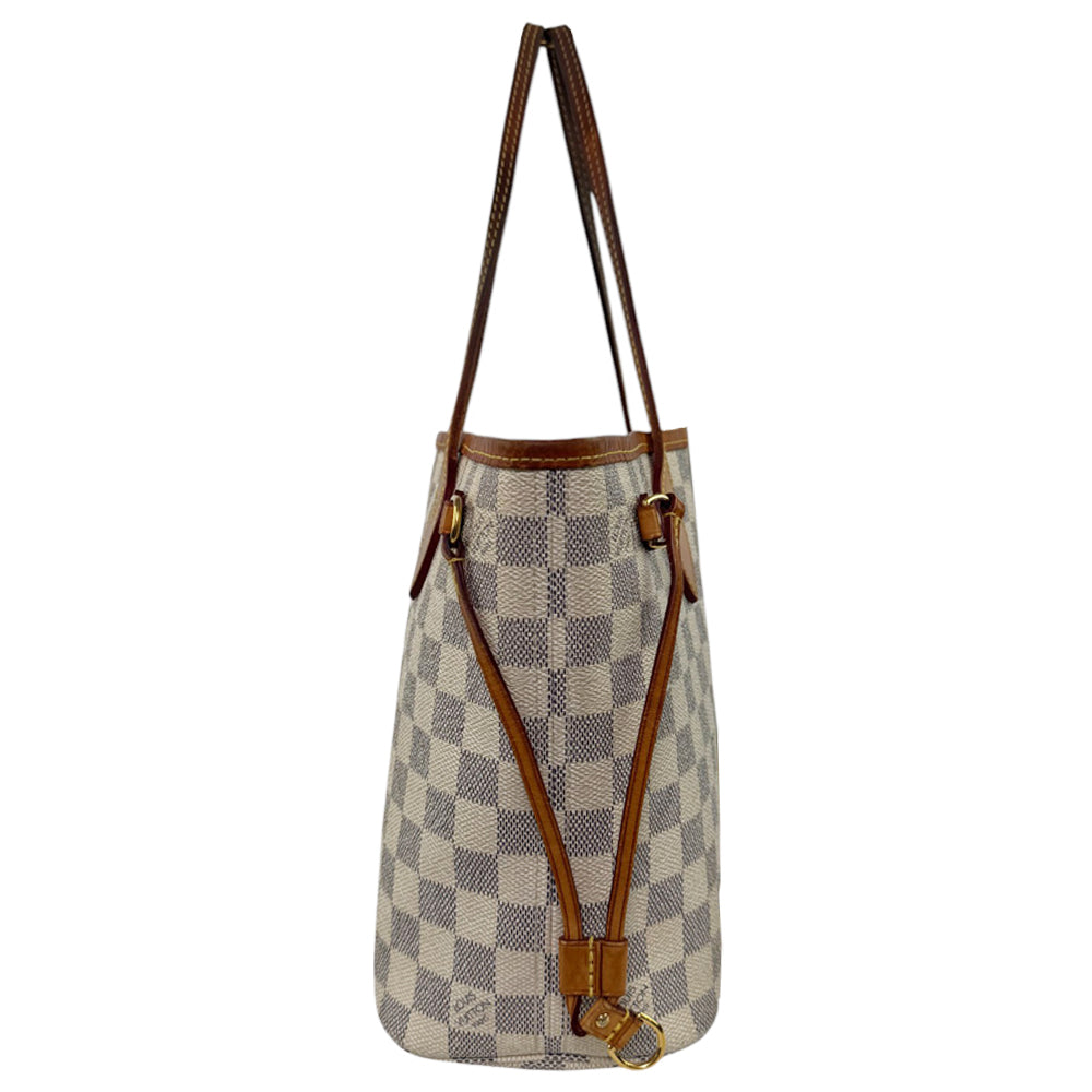 LOUIS VUITTON Neverfull PM Damier Azur Shoulder Bag LHQ760