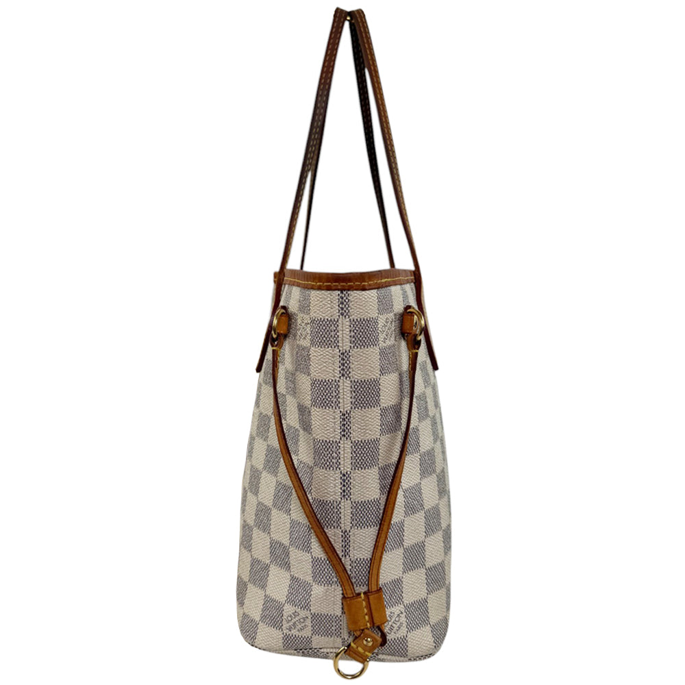 LOUIS VUITTON Neverfull PM Damier Azur Shoulder Bag LHQ760