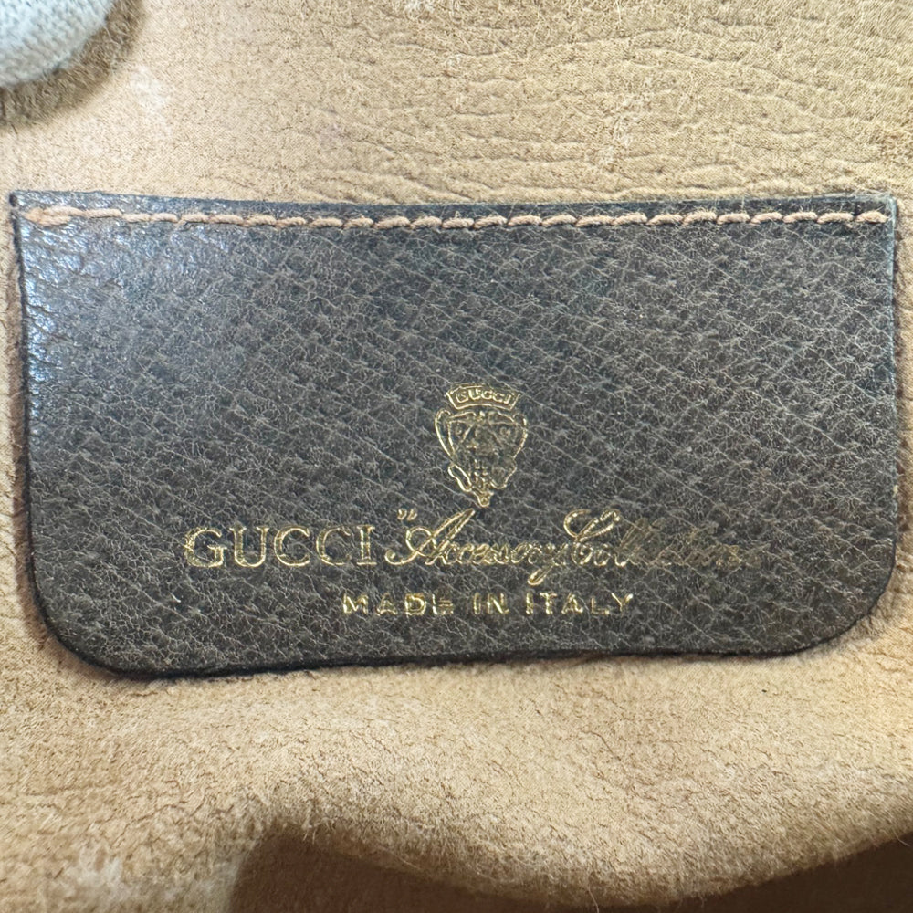 GUCCI GG Supreme Brown Sherry Line Shoulder Bag LHQ763