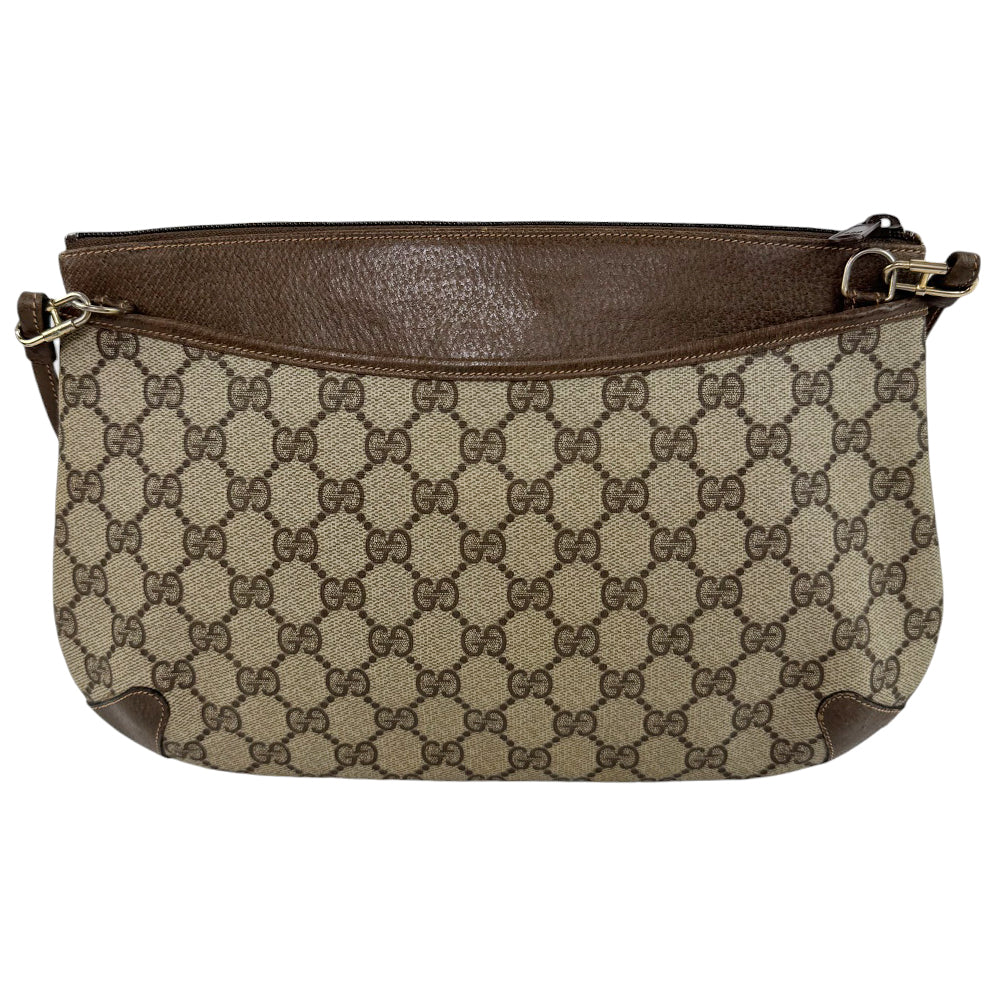 GUCCI GG Supreme Brown Sherry Line Shoulder Bag LHQ763