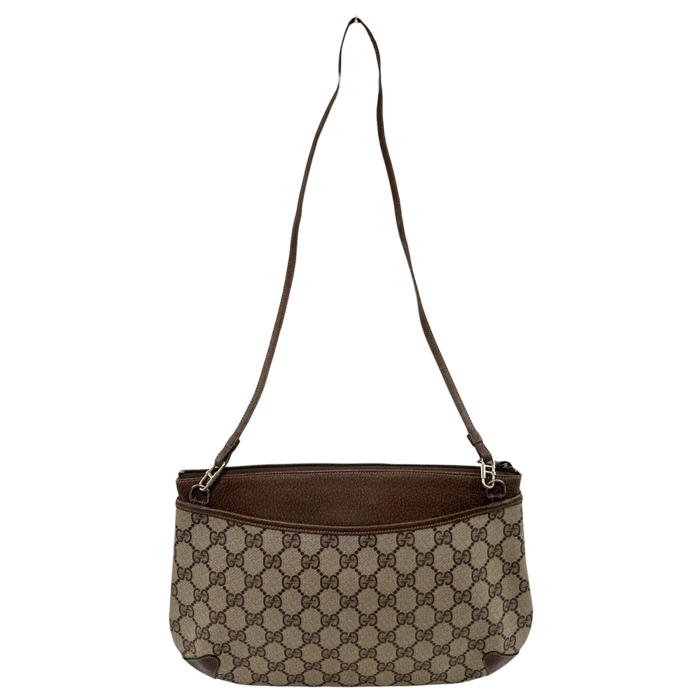 GUCCI GG Supreme Brown Sherry Line Shoulder Bag LHQ763