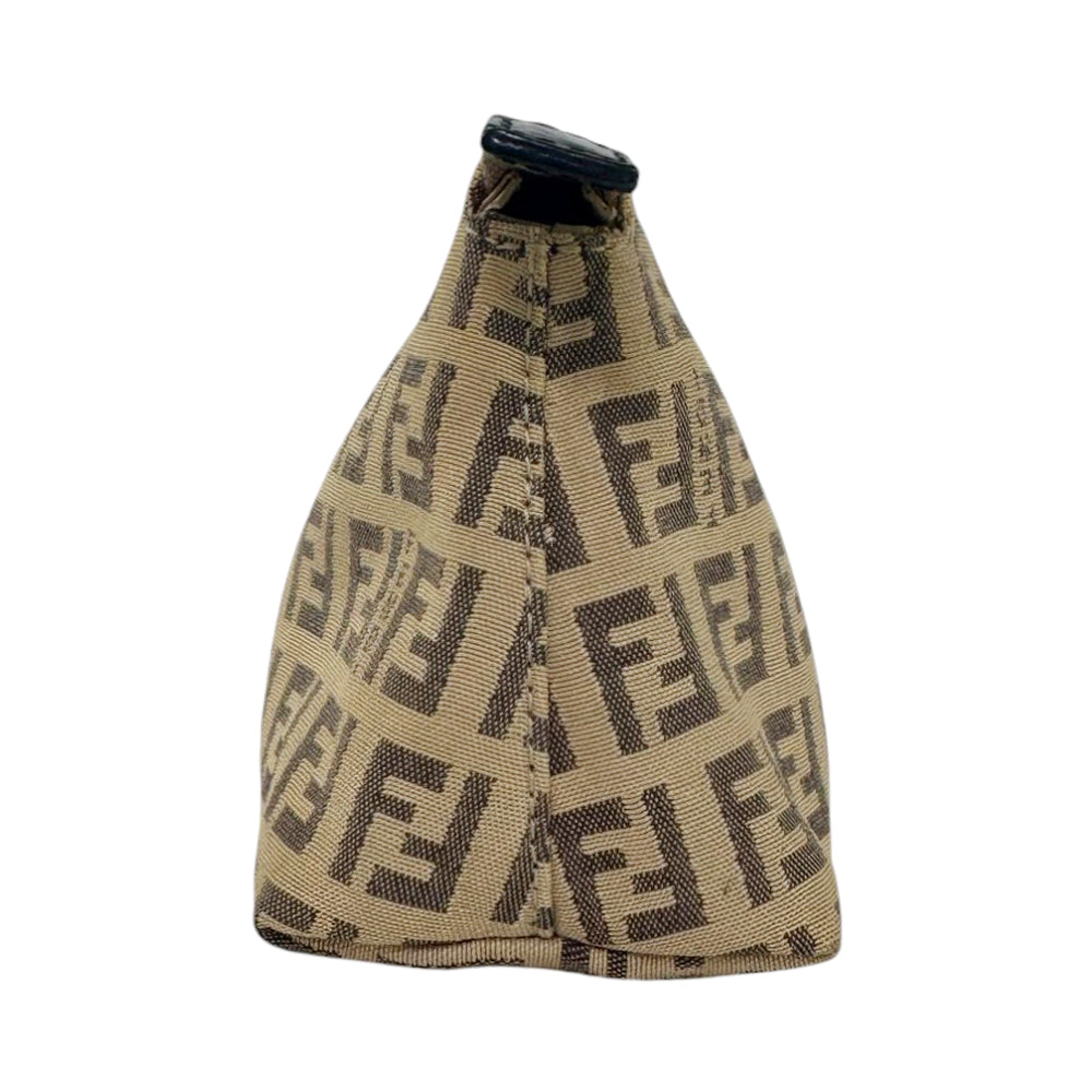 FENDI Zucchino Beige Canvas Pouch Clutch Bag LHQ765
