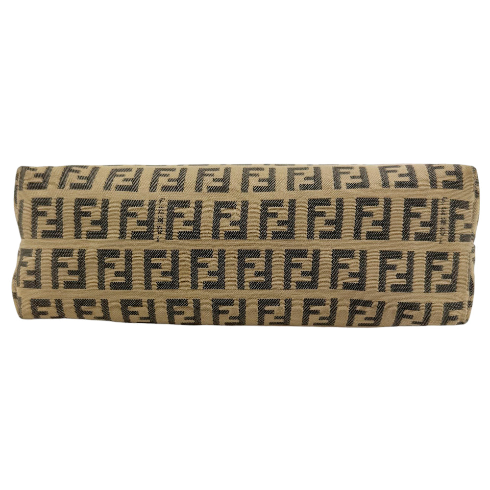 FENDI Zucchino Beige Canvas Pouch Clutch Bag LHQ765