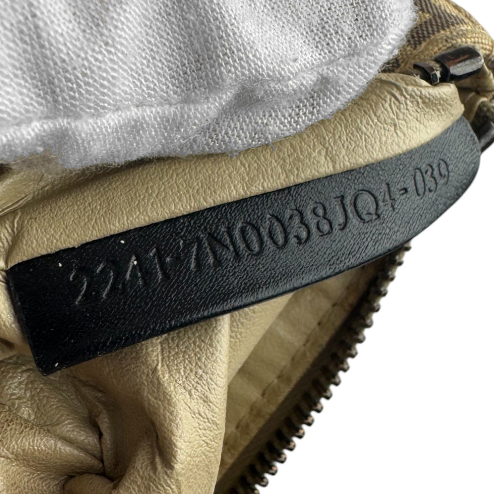 FENDI Zucchino Beige Canvas Pouch Clutch Bag LHQ765