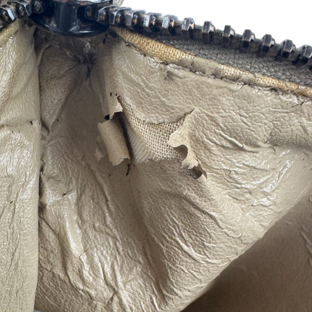 FENDI Zucchino Beige Canvas Pouch Clutch Bag LHQ765