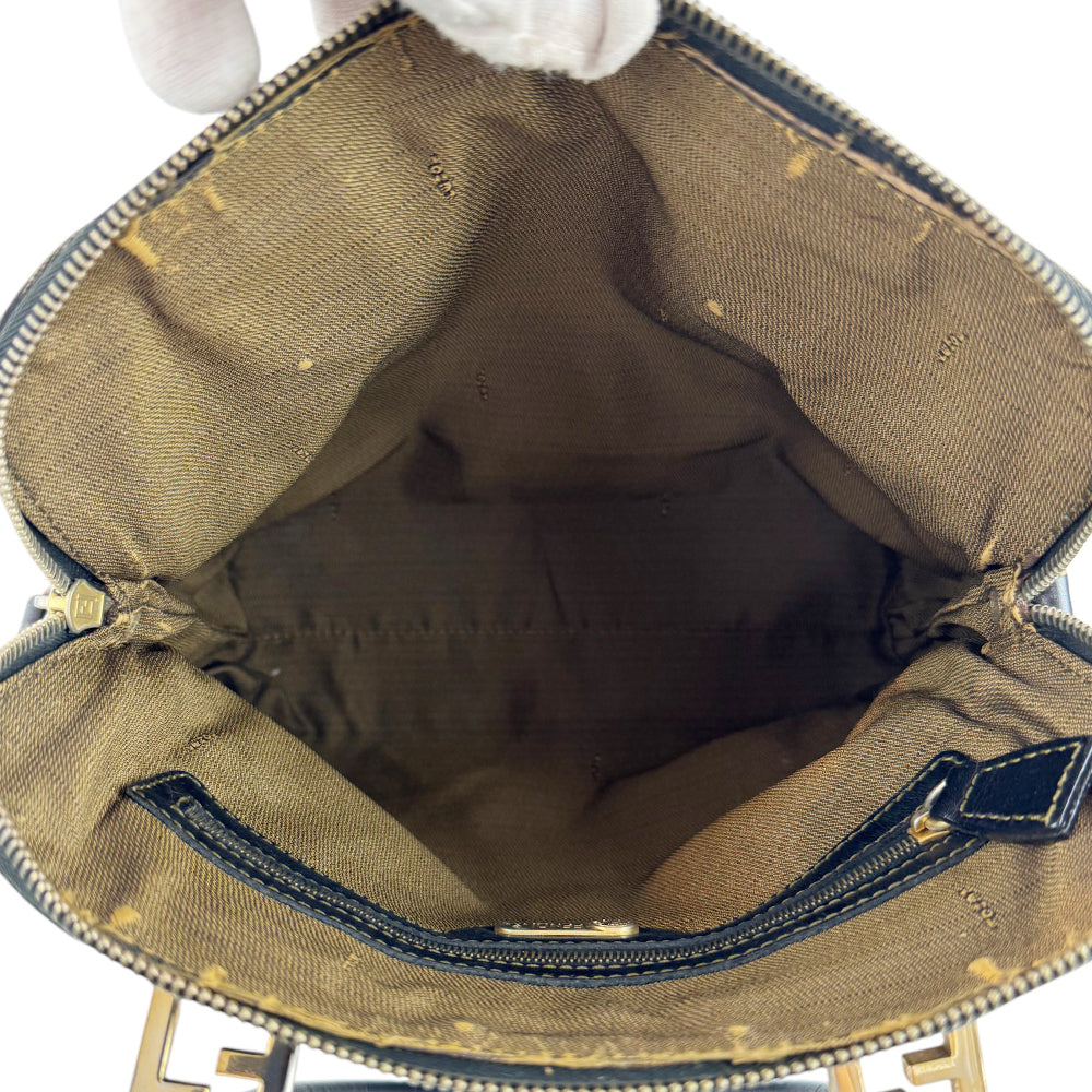 FENDI Zucca Brown Canvas Handbag LHQ766