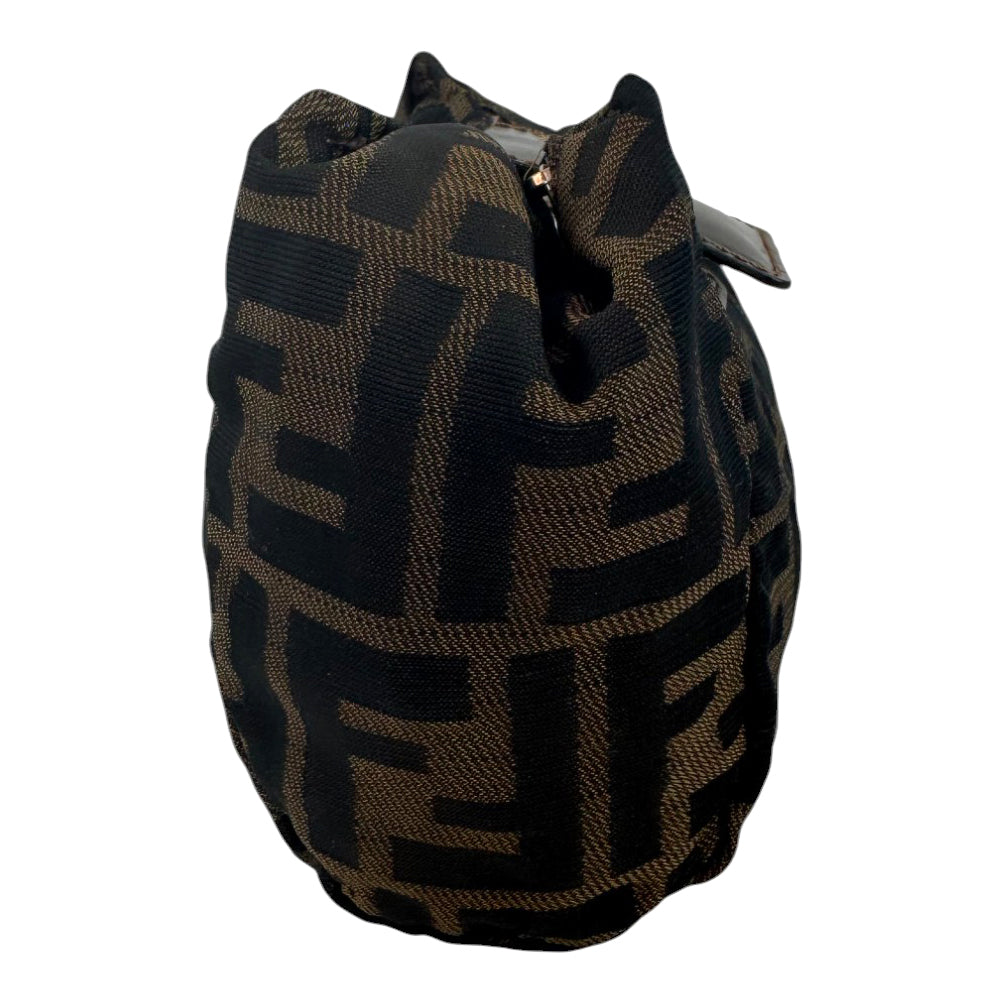 FENDI Zucca Brown Canvas Pouch Clutch Bag LHQ768